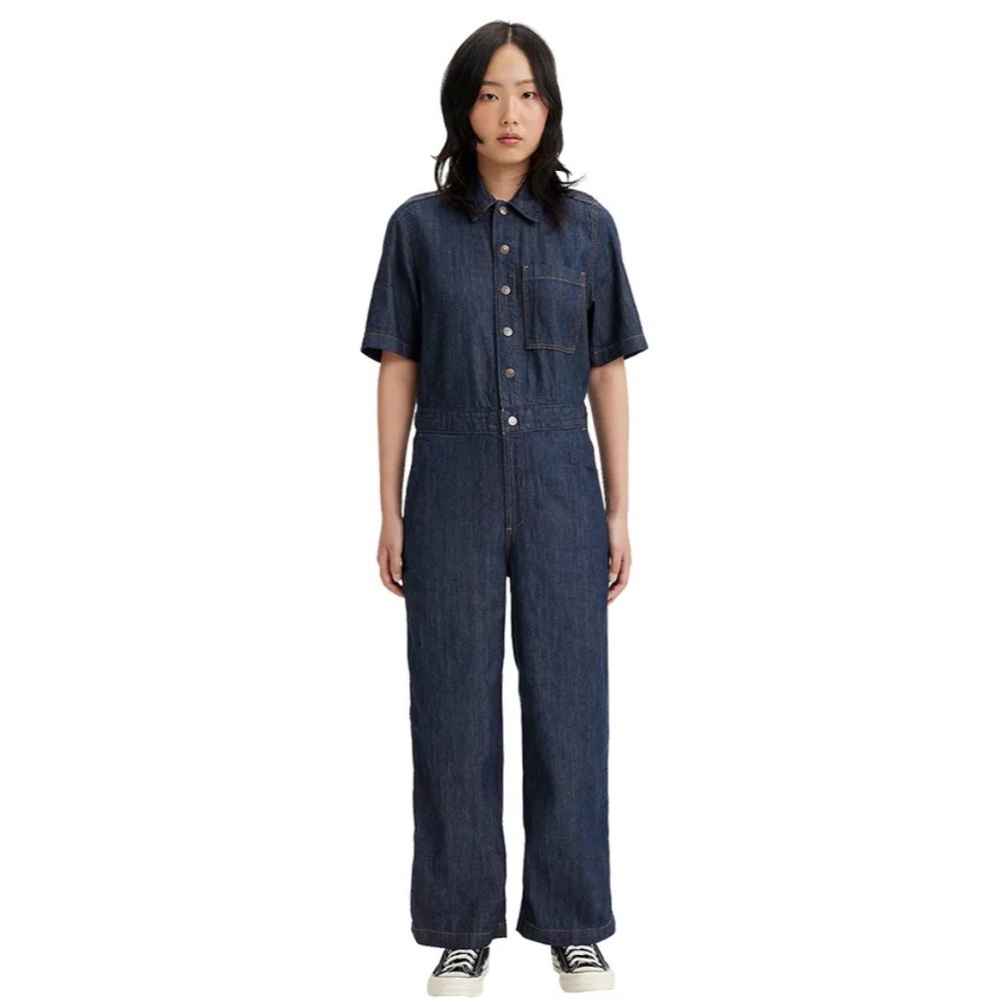 Levi's Dark Blue Woman’s Short-Sleeve Heritage Jumpsuit
